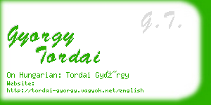 gyorgy tordai business card